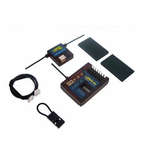 Lemon LM0004 - Lemon Rx DSMX Compatible 7-Channel Stabilizer (Top Pin) + Lemon DSMX Compatible Satellite (DSM2 Backward Compatible)