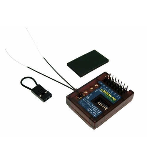Lemon LM0043 - Lemon Rx DSMP/X 7-Channel (Top Pin) Stabilizer PLUS With Diversity Antenna (Fully DSMX And DSM2 Compatible)