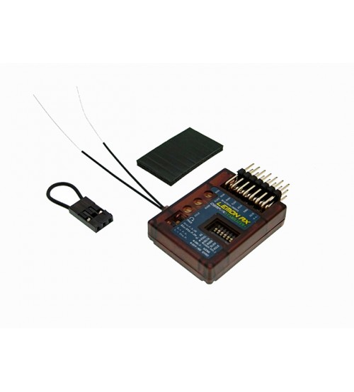 Lemon LM0044 - Lemon Rx DSMP/X 7-Channel (End Pin) Stabilizer PLUS With Diversity Antenna (Fully DSMX And DSM2 Compatible)
