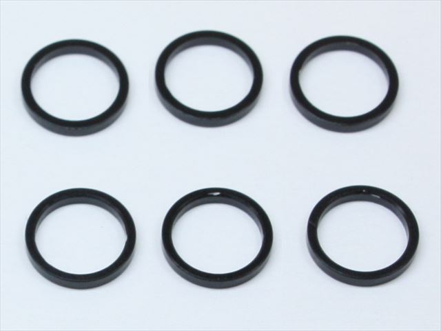 Square SGE-8605BK - M6 x 7.4 x 0.5mm Spacer, Black (Tamiya F1 Axle Shaft)