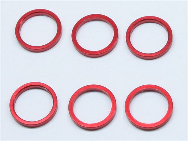 Square SGE-8610R - M6 x 7.4 x 1mm Spacer, Red (Tamiya F1 Axle Shaft)