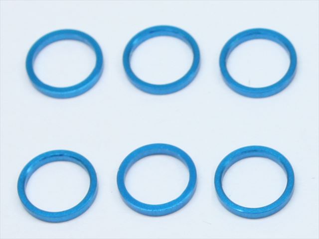 Square SGE-8615TB - M6 x 7.4 x 1.5mm Spacer, Tamiya Blue (Tamiya F1 Axle Shaft)