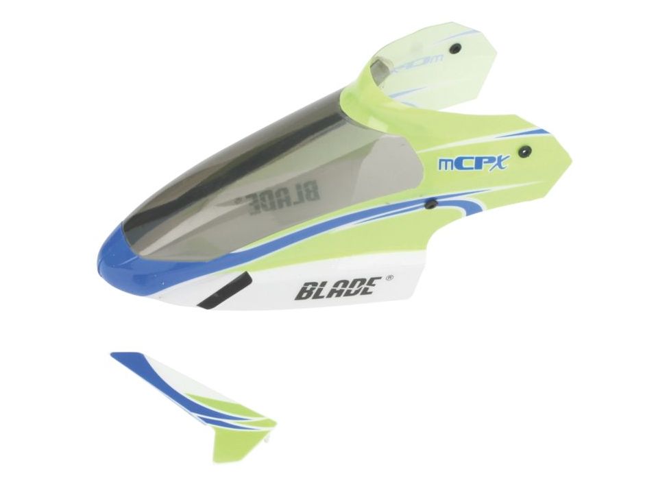 Blade BLH3519 - Complete Green Canopy with Vertical Fin: mCP S/X