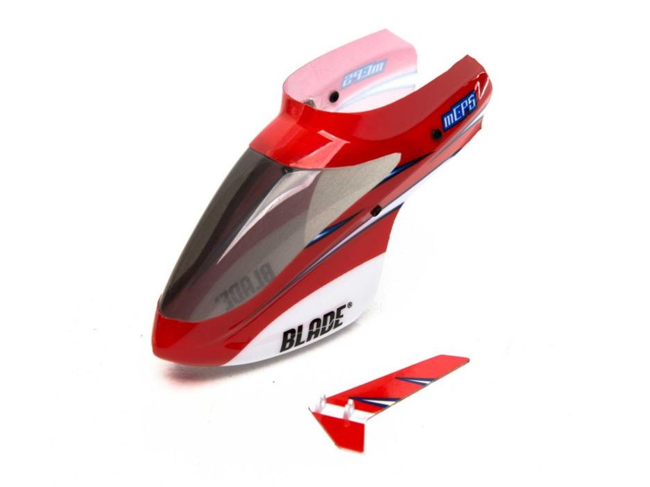 Blade BLH5103 - Complete Red Canopy with Vertical Fin (mCP S)