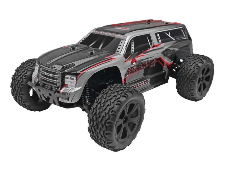 RedCat RER07011 - 1/10 Blackout XTE 4WD Monster SUV Brushed RTR, Silver 