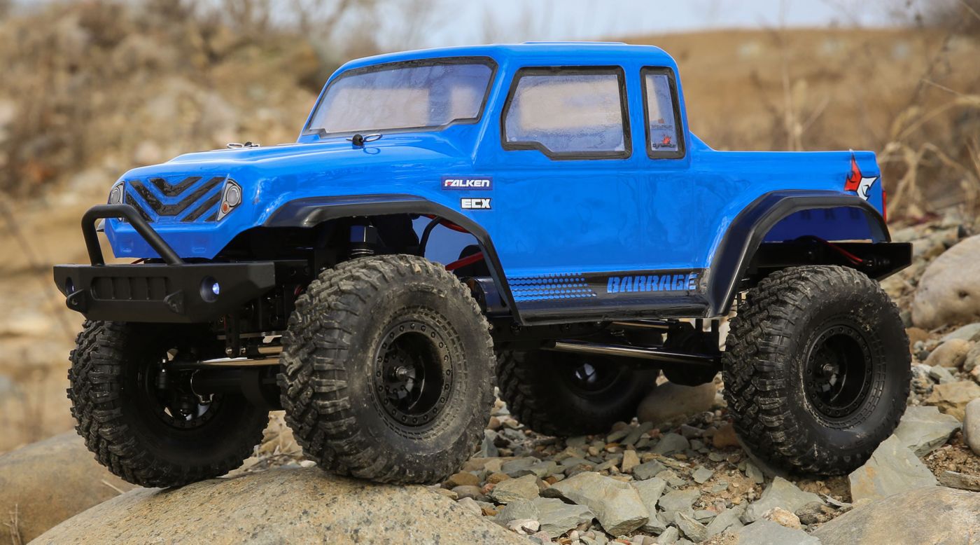 ECX ECX01013T1 - 1/12 Barrage Gen2 1.55 4WD Scaler Brushed RTR: Blue