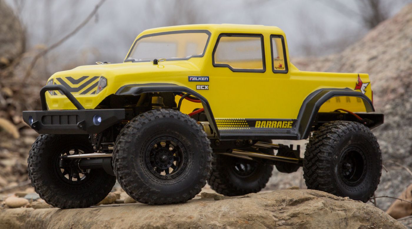 ECX ECX01013T2 - 1/12 Barrage Gen2 1.55 4WD Scaler Brushed RTR: Yellow