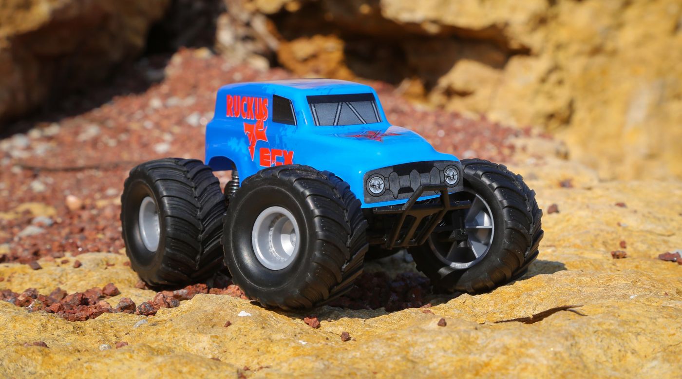 ECX 00008T1 - 1/28 Micro Ruckus 2WD Monster Truck RTR, Blue 