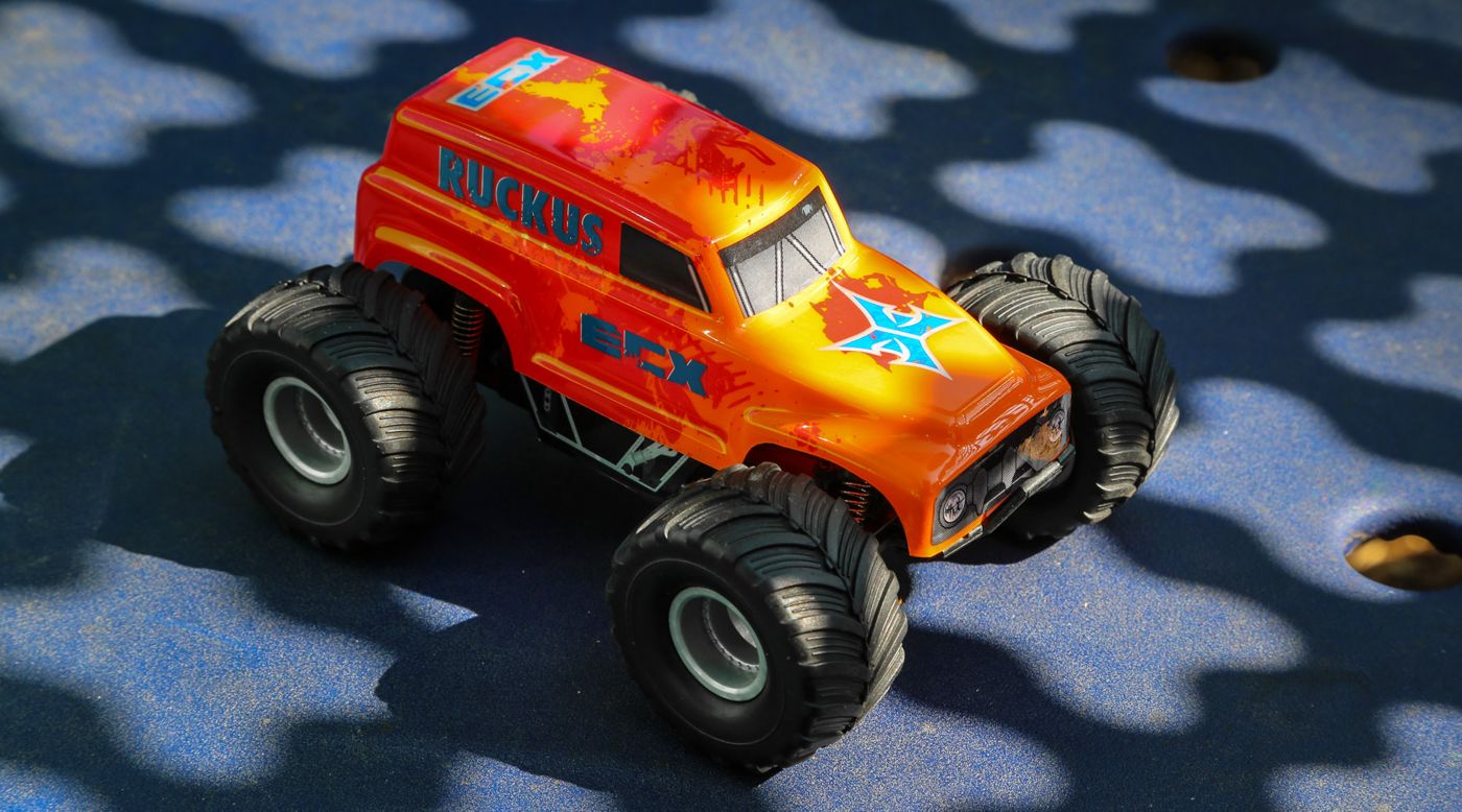 ECX 00008T2 - 1/28 Micro Ruckus 2WD Monster Truck RTR, Orange