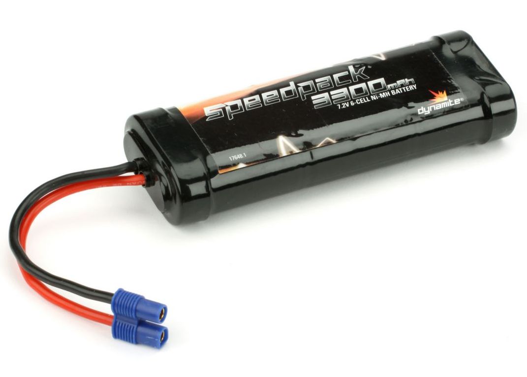 Dynamite DYN1070EC - Speedpack 7.2V 3300mAh NiMH 6-Cell Flat with EC3 Connector 