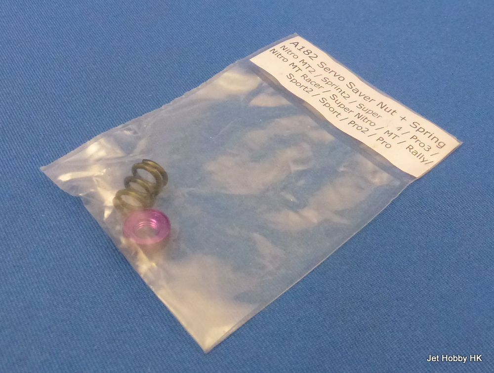 HPI A182 - Servo Saver Nut + Spring (Nitro MT2, Sprint2, Super RS4, Pro3, Super Nitro, Rally, Sport2, Pro2)
