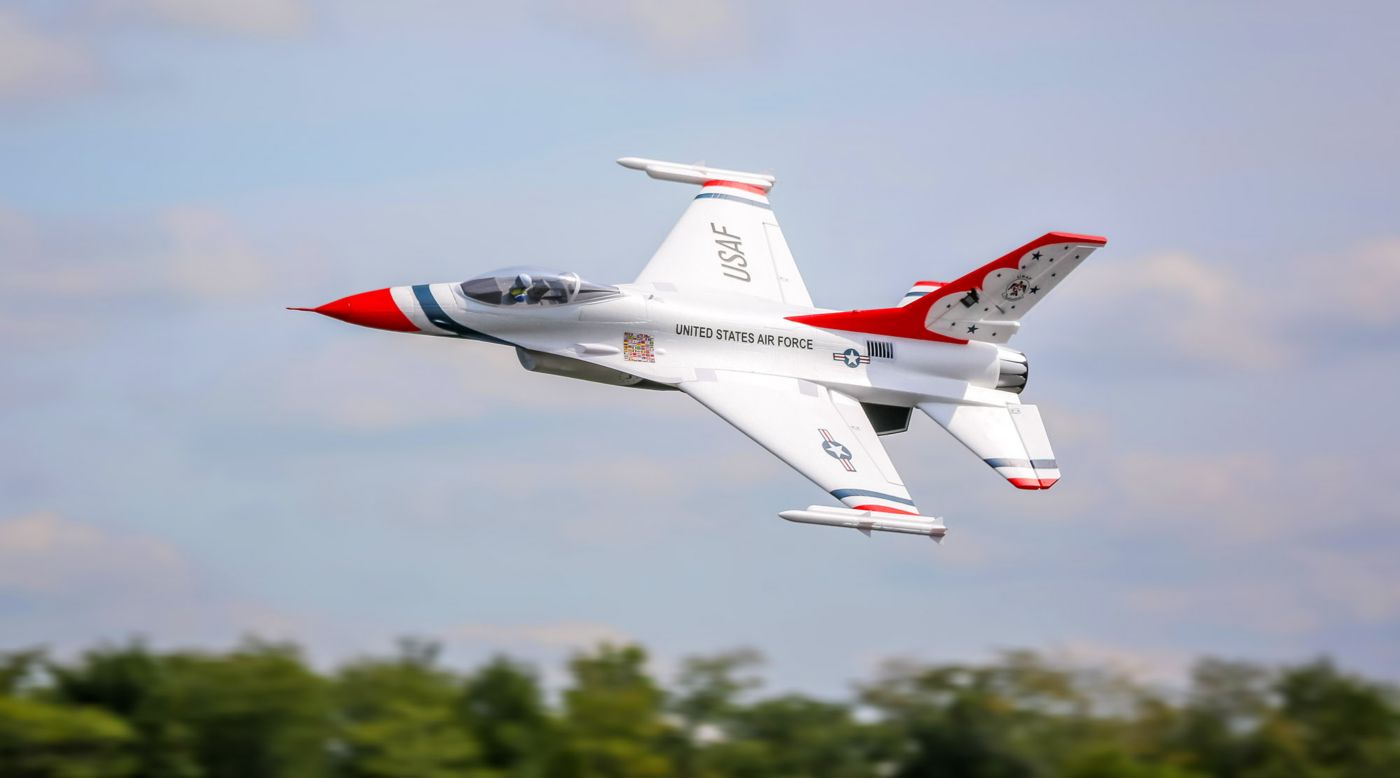 E-flite EFL7850 - F-16 Thunderbirds 70mm EDF BNF Basic with AS3X and SAFE Select *DISCONTINUED*