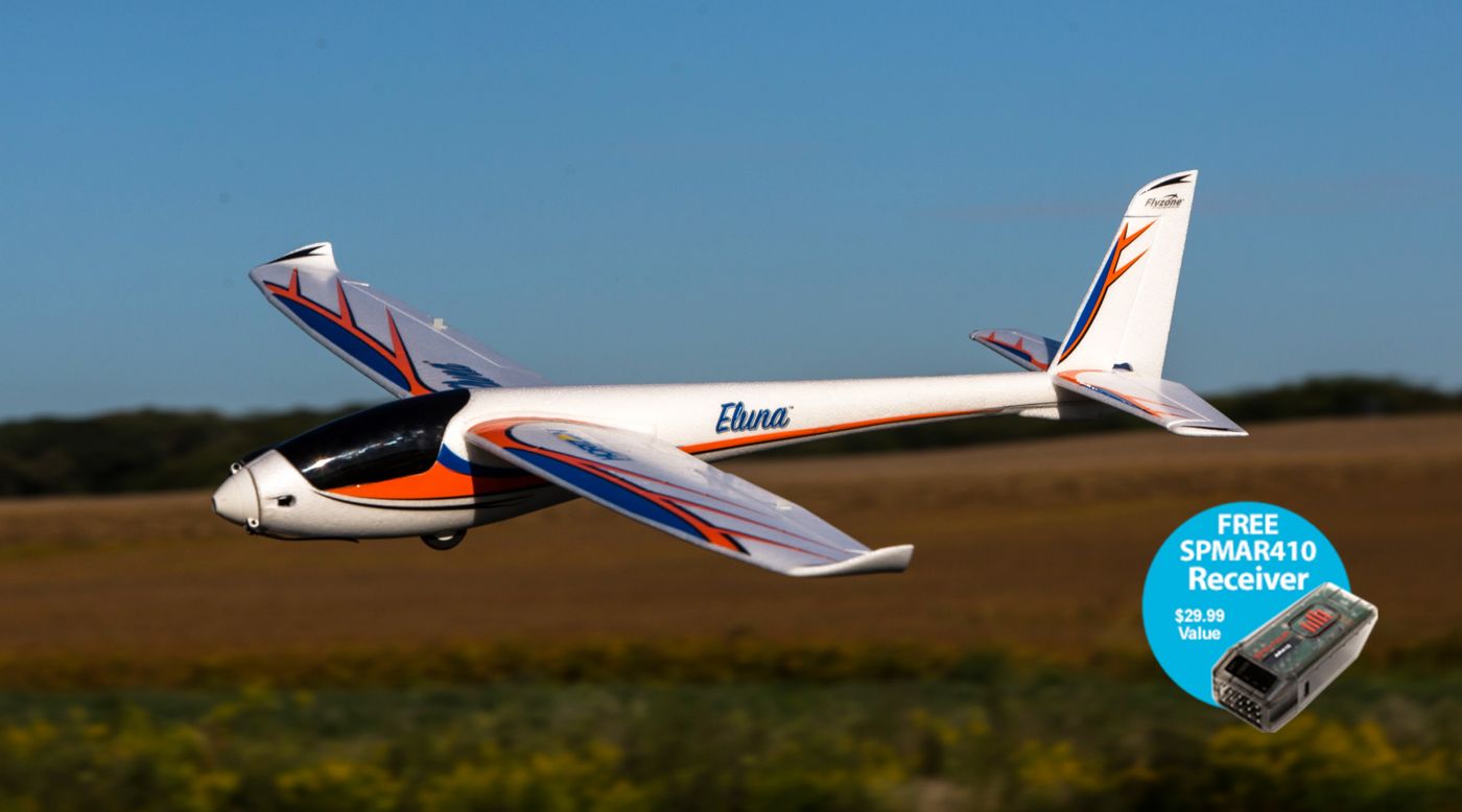 Flyzone FLZA3075C - Eluna 1.5m PNP with Free Spektrum AR410 Receiver
