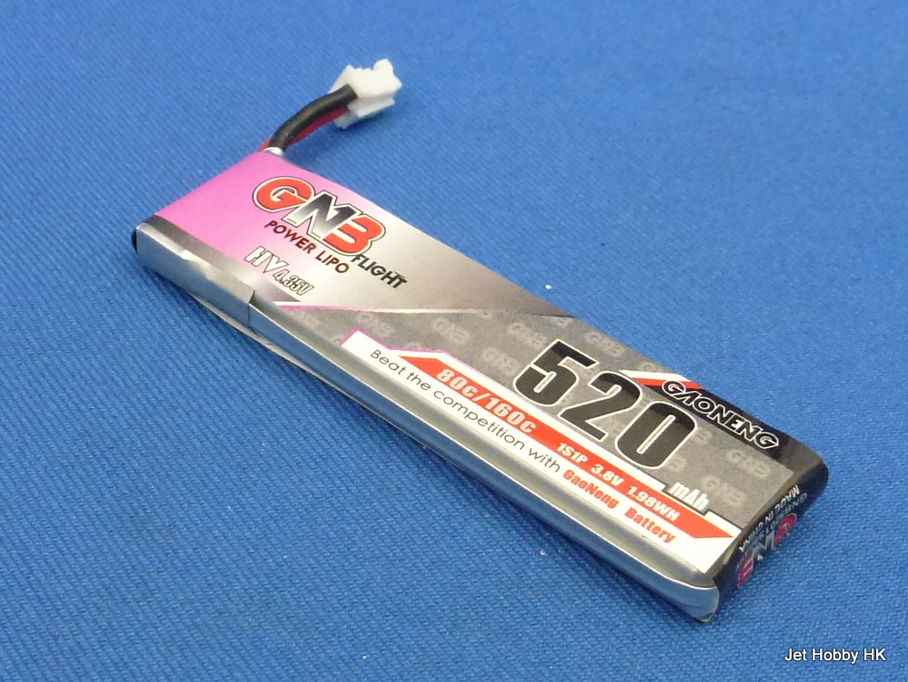 GNB 520-1S-80/160C - 1S Li-Po Battery 520mAh 4.35 HV (Inductrix FPV+, BL)
