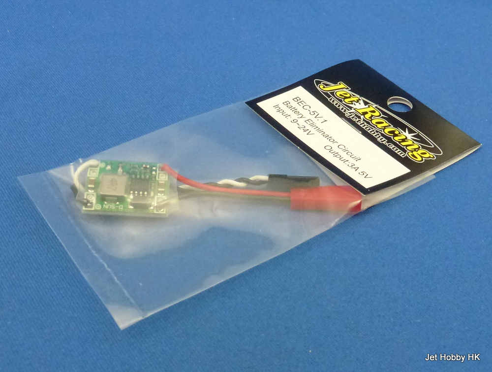 Jet Racing BEC-5V.1 - Battery Eliminator Circuit, Input 9~24V, Output 3A 5V