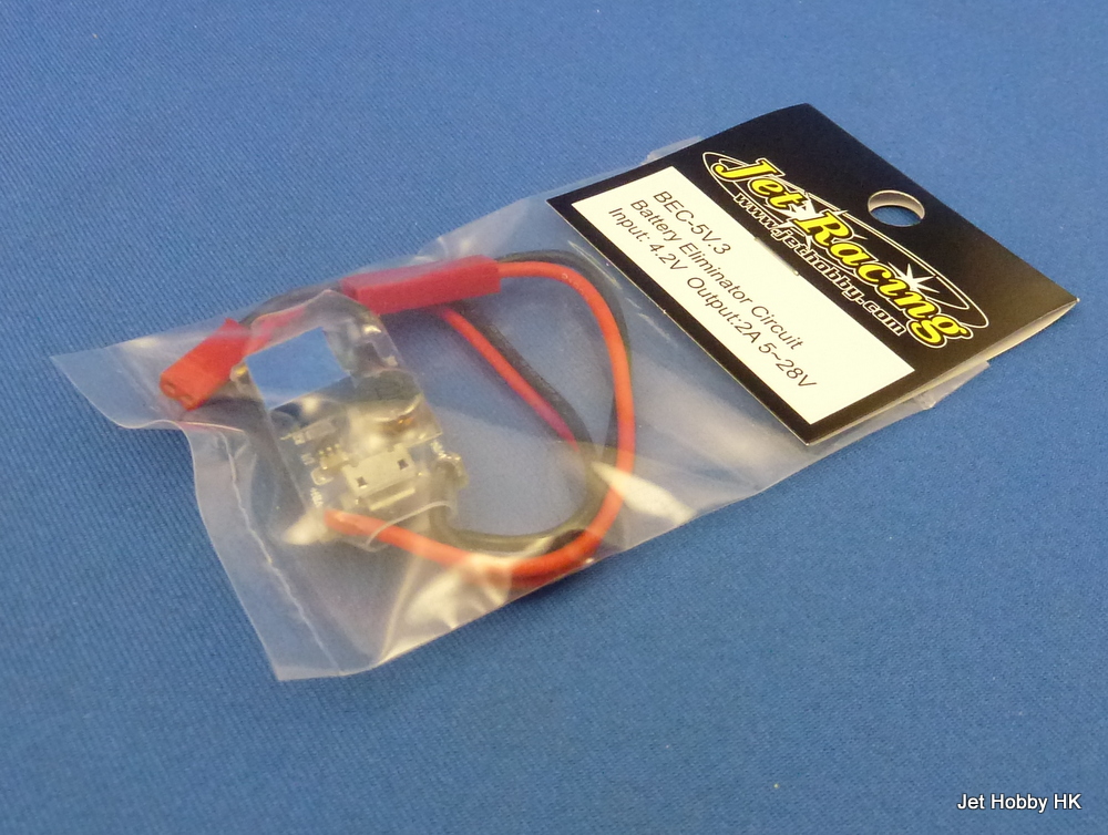 Jet Racing BEC-5V.3 - Battery Eliminator Circuit, Input 4.2V, Output 2A 5~28V
