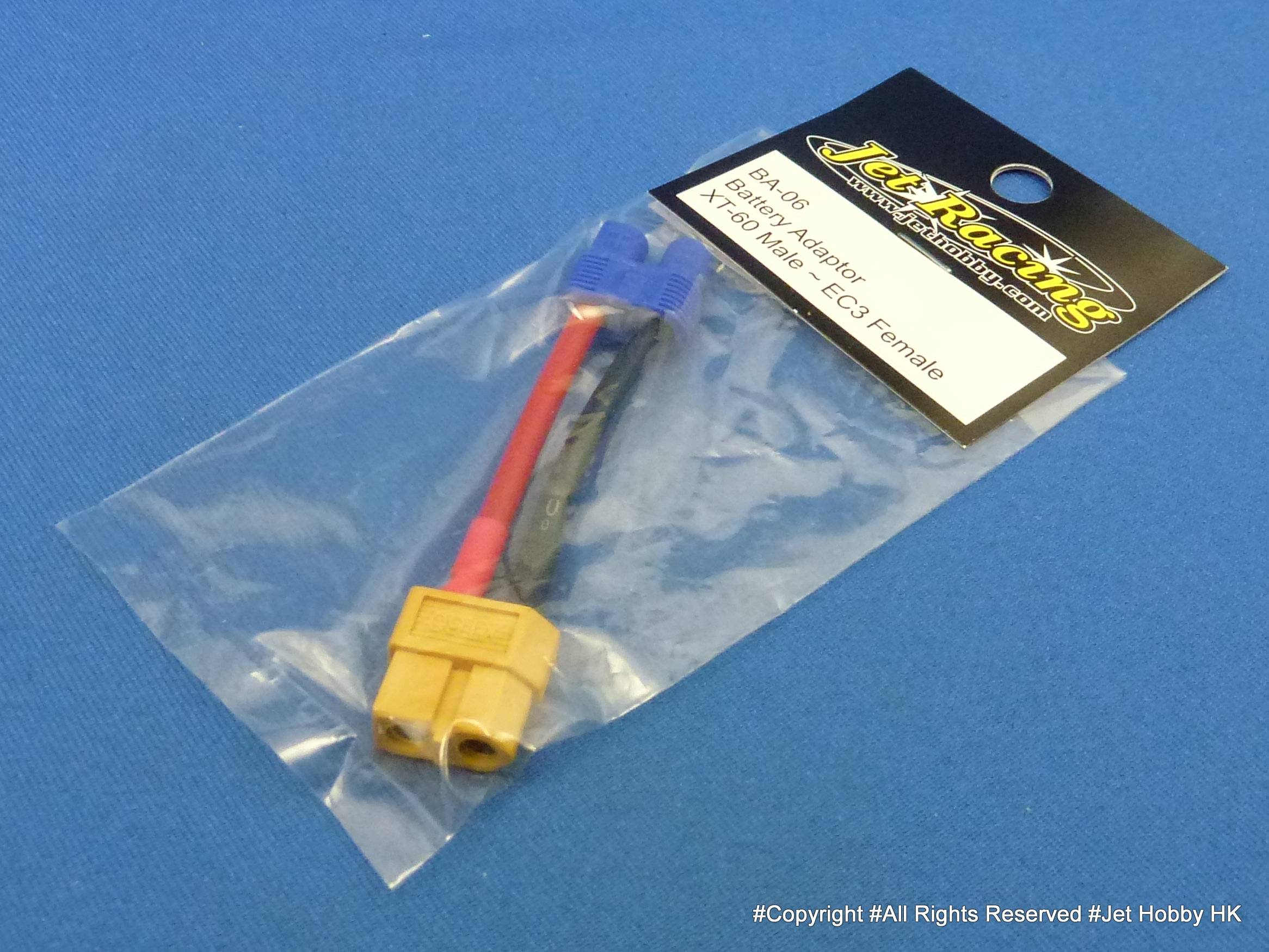 Jet Racing BA-06 - Battery Adaptor XT-60 Male ~ EC3 Female