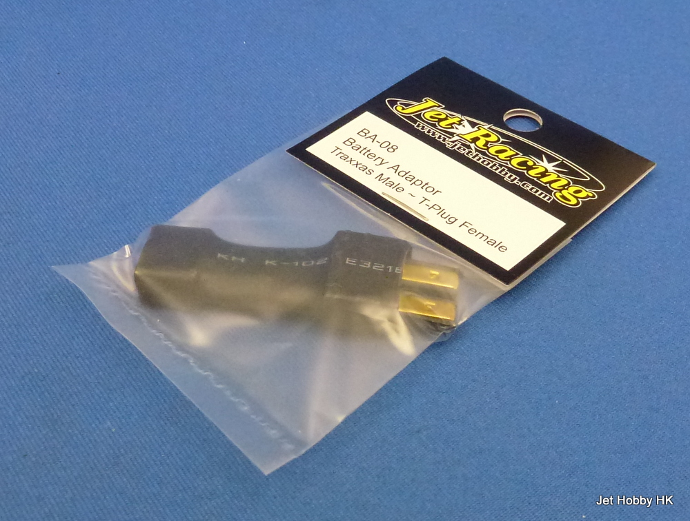 Jet Racing BA-08 - Battery Adapter, Traxxas Male ~ T-Plug Female