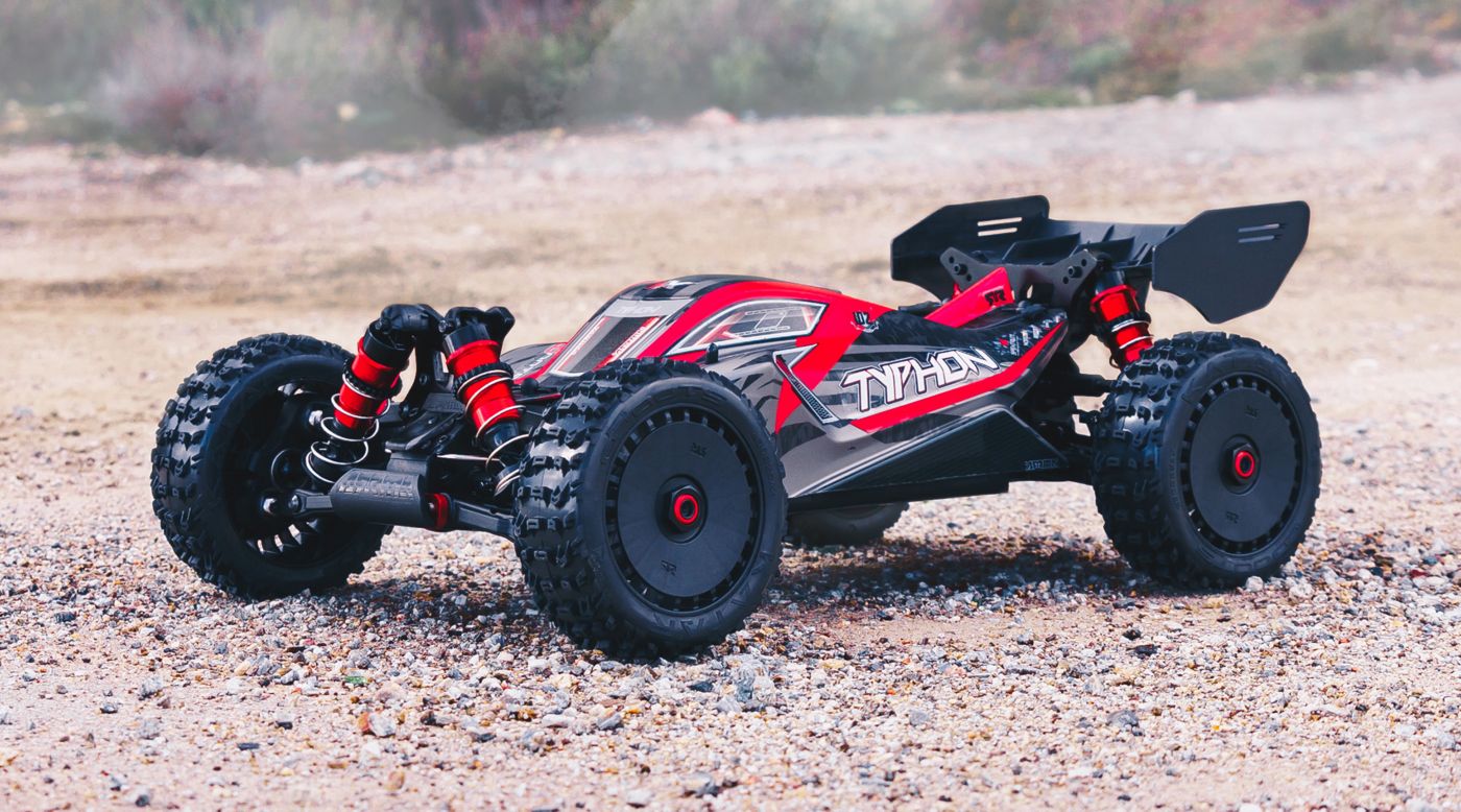 ARRMA 106046 - 1/8 TYPHON 6S BLX 4WD Brushless Buggy RTR, Red/Grey 