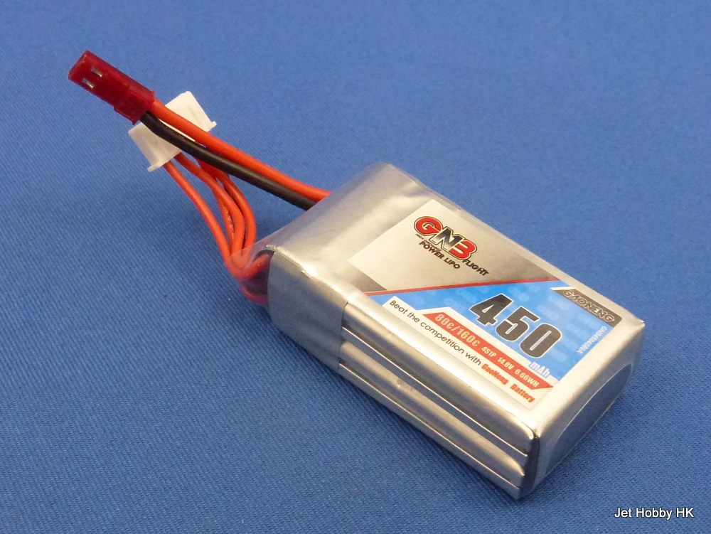  GNB 450-4S-80C-JST - 450mAh 14.8V 80C Lipo Battery JST Plug