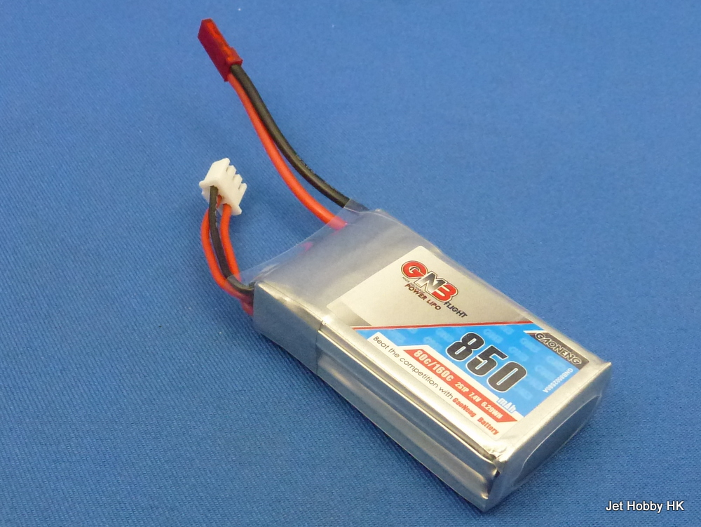 GNB 850-2S-80C-JST - 850mAh 7.4V Lipo Battery JST Plug