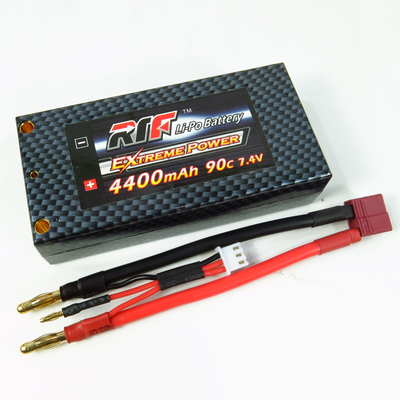 RTF 4400-2S-90C - Lipo Battery 4400mAh 7.4V 90C Hard Case Shorty