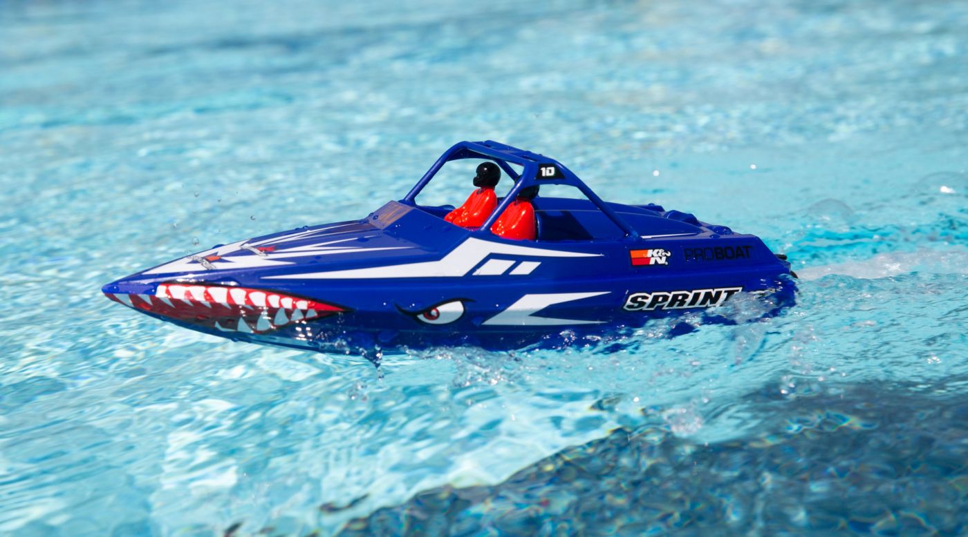 ProBoat PRB08045T2 - Sprintjet 9 inches Self-Righting Jet Boat Brushed RTR, Blue