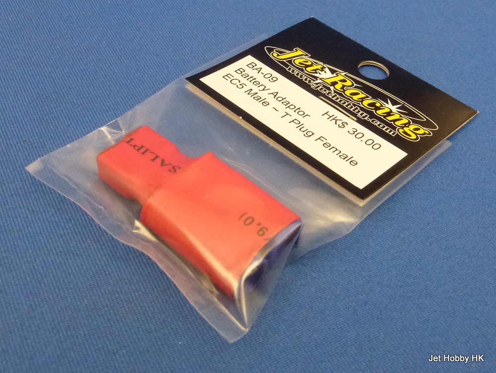 Jet Racing BA-09 - Battery Adapter, EC5 Male ~ T Plug Female 