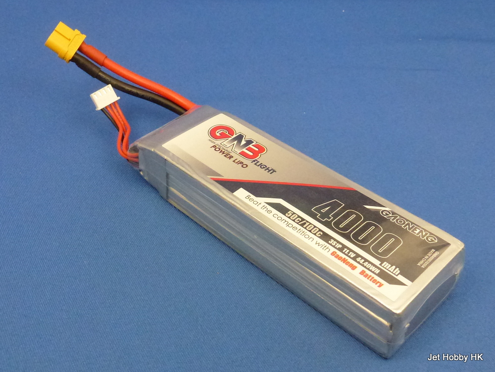 GNB 4000-3S-50C/100C-XT60 - 4000mAh LiPo Battery 11.1V Soft Pack XT60