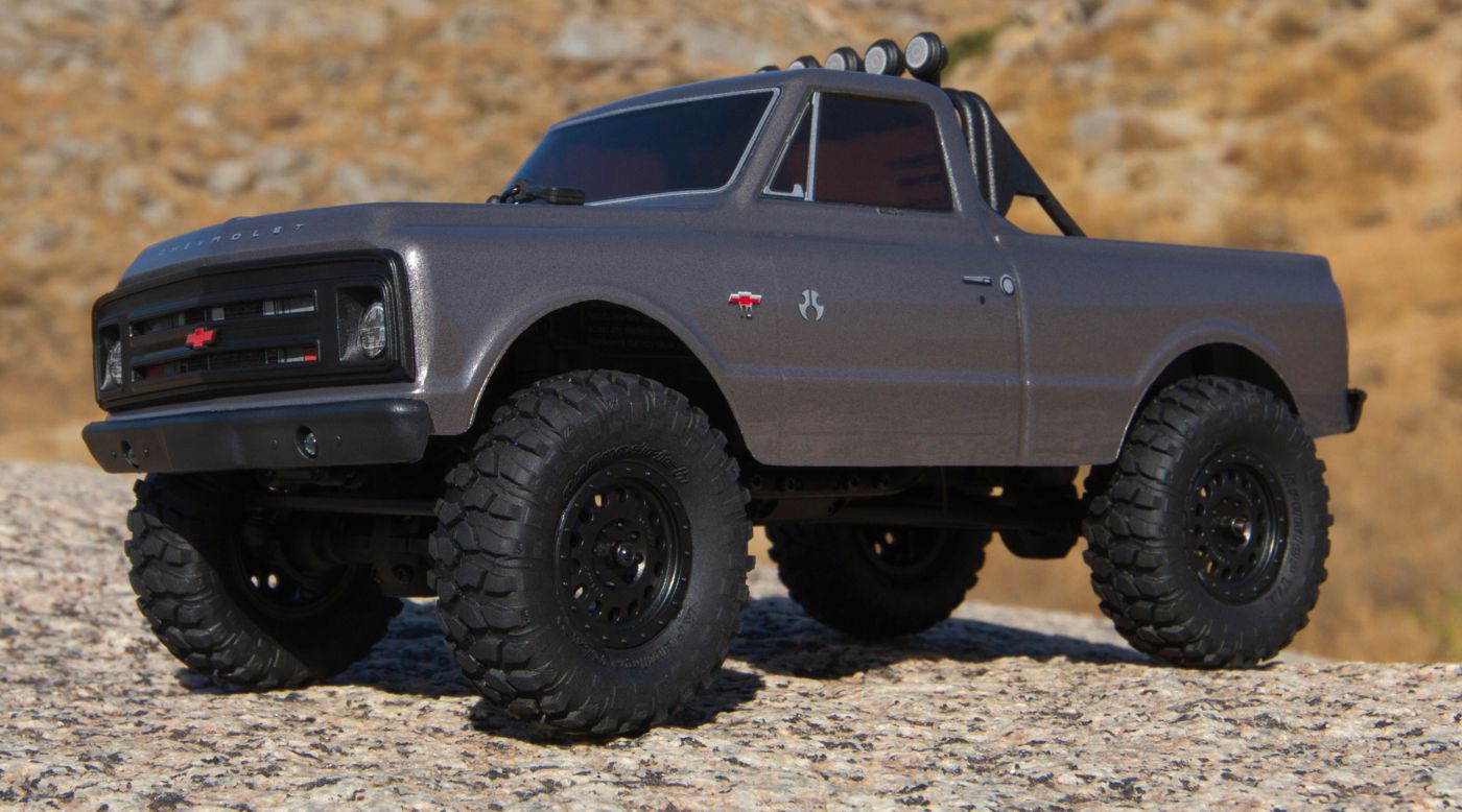 Axial AXI00001T2 - 1/24 SCX24 1967 Chevrolet C10 4WD Truck Brushed RTR, Silver