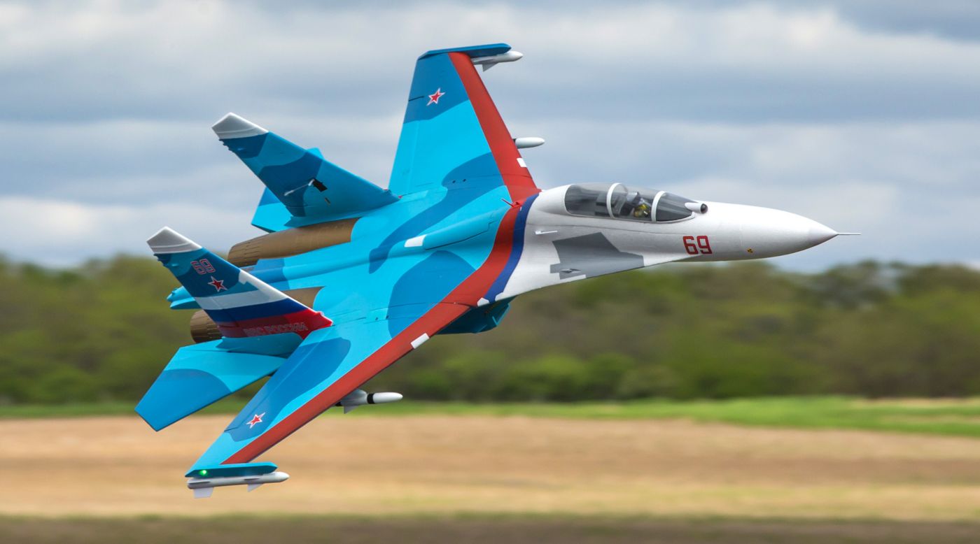 E-flite EFL01050 - SU-30 Twin 70mm EDF BNF Basic with AS3X & SAFE Select, 1100mm