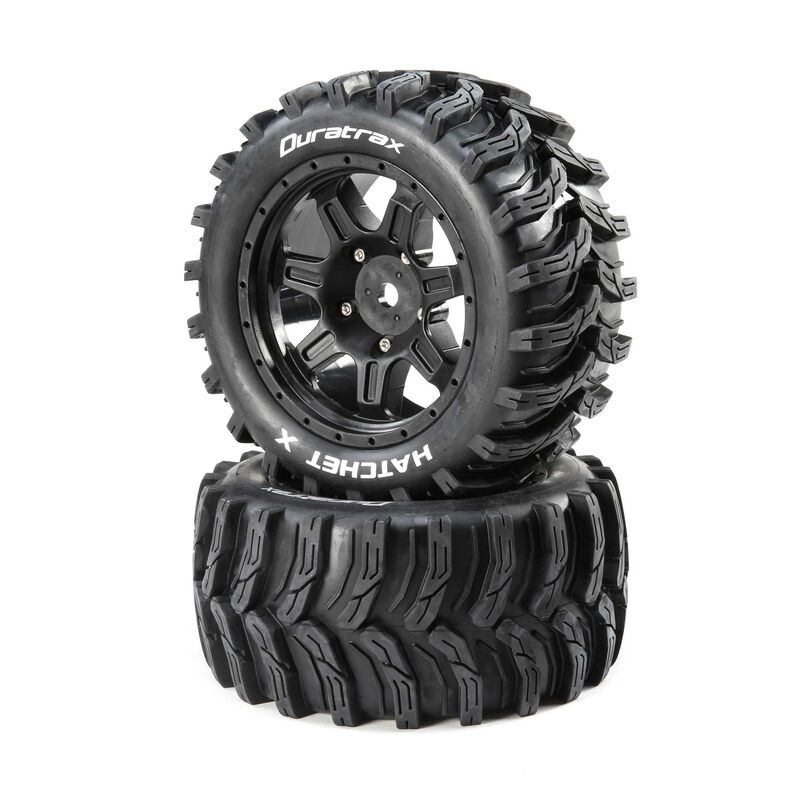 Duratrax DTXC5503 - Hatchet X Belted Mounted Tires, 24mm Black