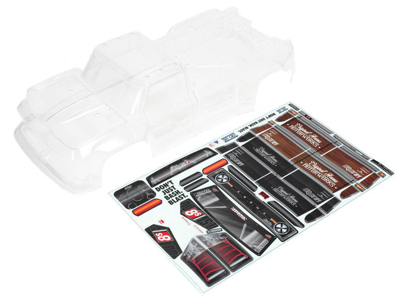 Arrma ARA409006 - Clear Body Shell with Decals (OUTCAST 8S)