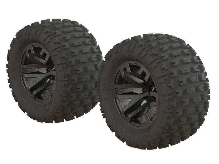 Arrma ARA550086 - Dboots 'Fortress MT' Tire Set Glued Gun Metal