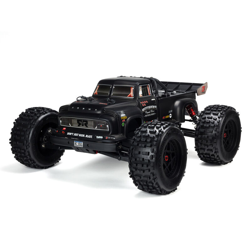Arrma ARA8611V5T1 - 1/8 NOTORIOUS 6S V5 4WD BLX Stunt Truck with Spektrum Firma RTR, Black