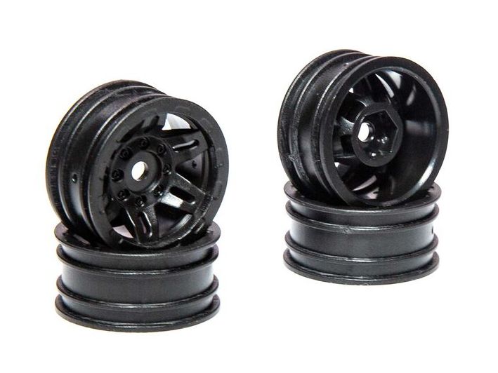 Axial AXI40002 - 1.0 Rockster Wheels Black (SCX24)