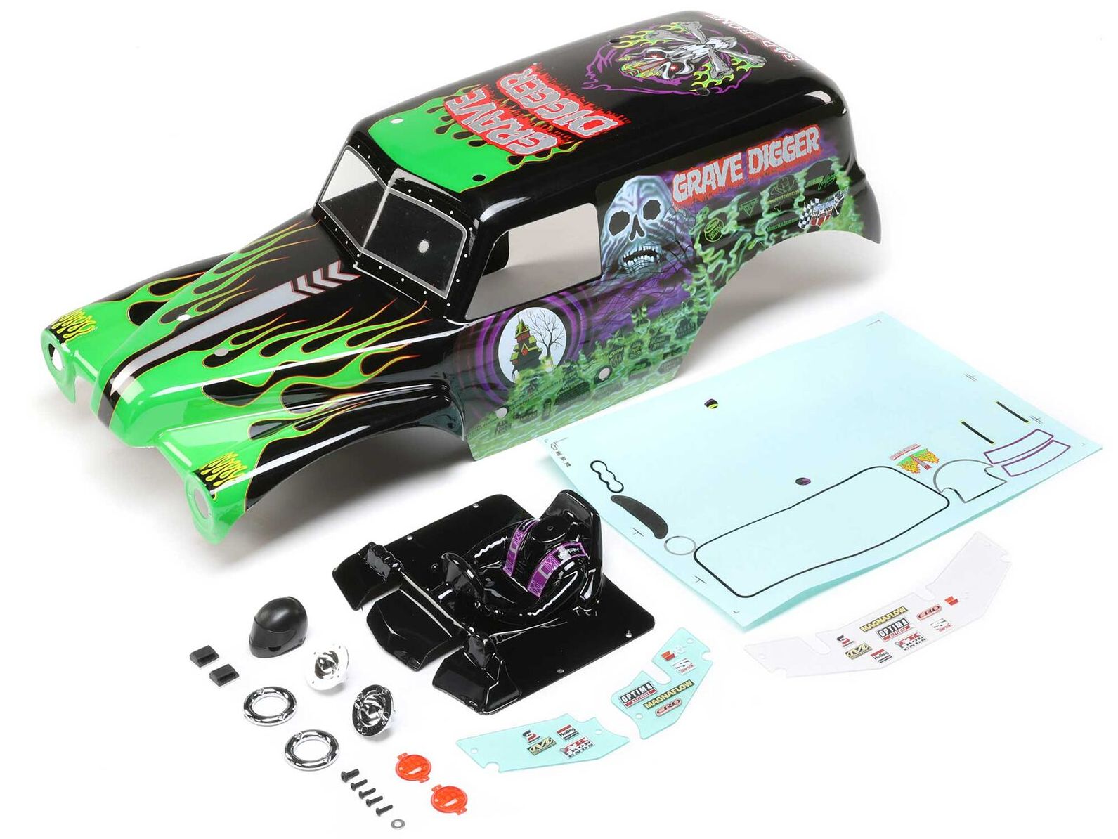 Losi LOS240013 - Body Set, Painted, Grave Digger (LMT)
