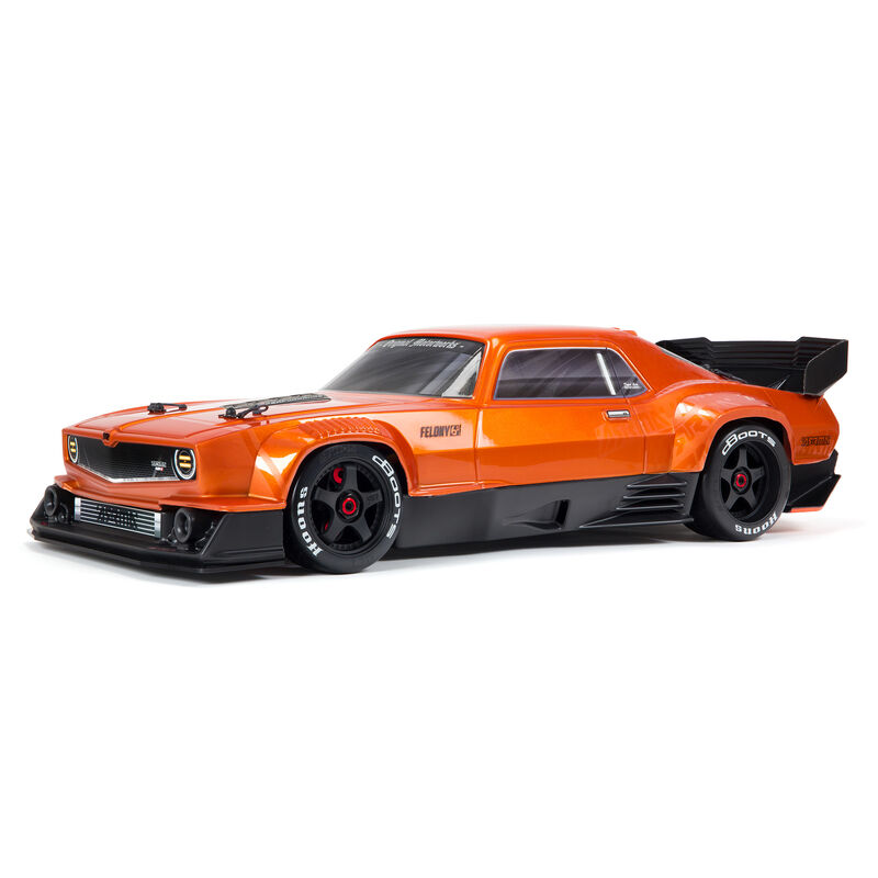 Arrma ARA7617V2T2 - 1/7 FELONY 6S BLX Street Bash All-Road Muscle Car RTR, Orange