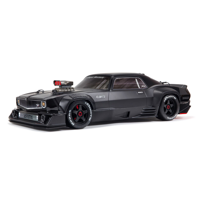 Arrma ARA7617V2T1 - 1/7 FELONY 6S BLX Street Bash All-Road Muscle Car RTR, Black