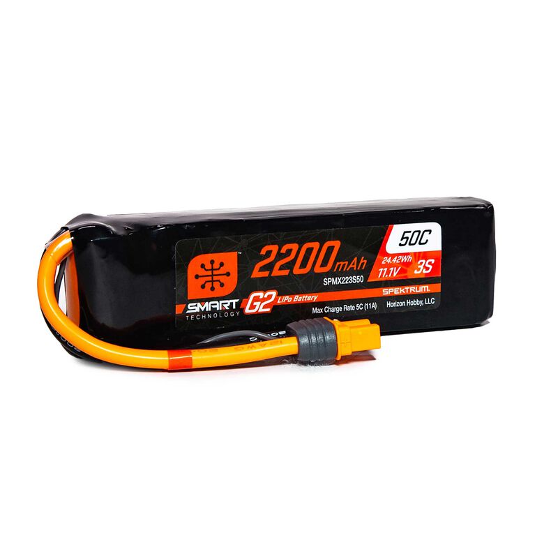 Spektrum  - 11.1V 2200mAh 3S 50C Smart LiPo G2: IC3