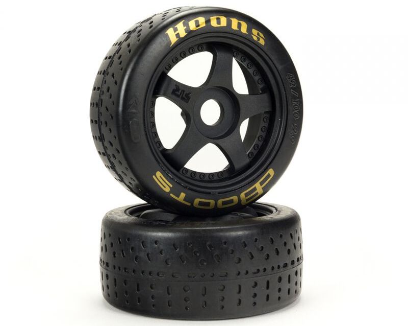Arrma ARA550071 - 1/7 dBoots Hoons Front 100 Gold Pre-Mounted Belted Tires, 17mm Hex 