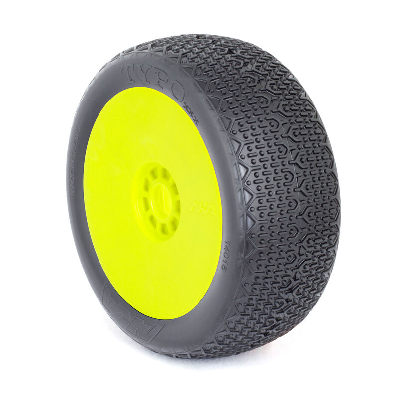 AKA 14015CRY - 1/8 Typo EVO Clay Front/Rear Wheel Mounted, Yellow: Buggy