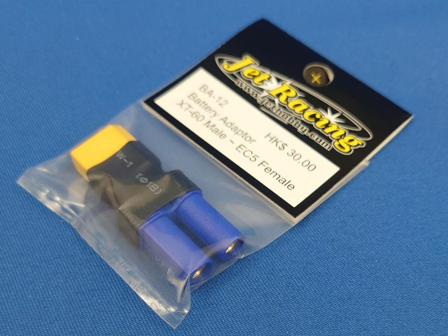 Jet Racing BA-12 - Battery Adaptor, XT60 Male ~ EC5 Female