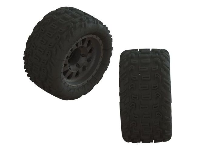 Arrma ARA550091 - 1/10 dBoots Katar MT Pre-Mounted Tire 14mm Hex