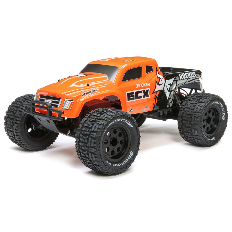 ECX03431T2 - 1/10 Ruckus 2WD Monster Truck Brushed RTR, Orange