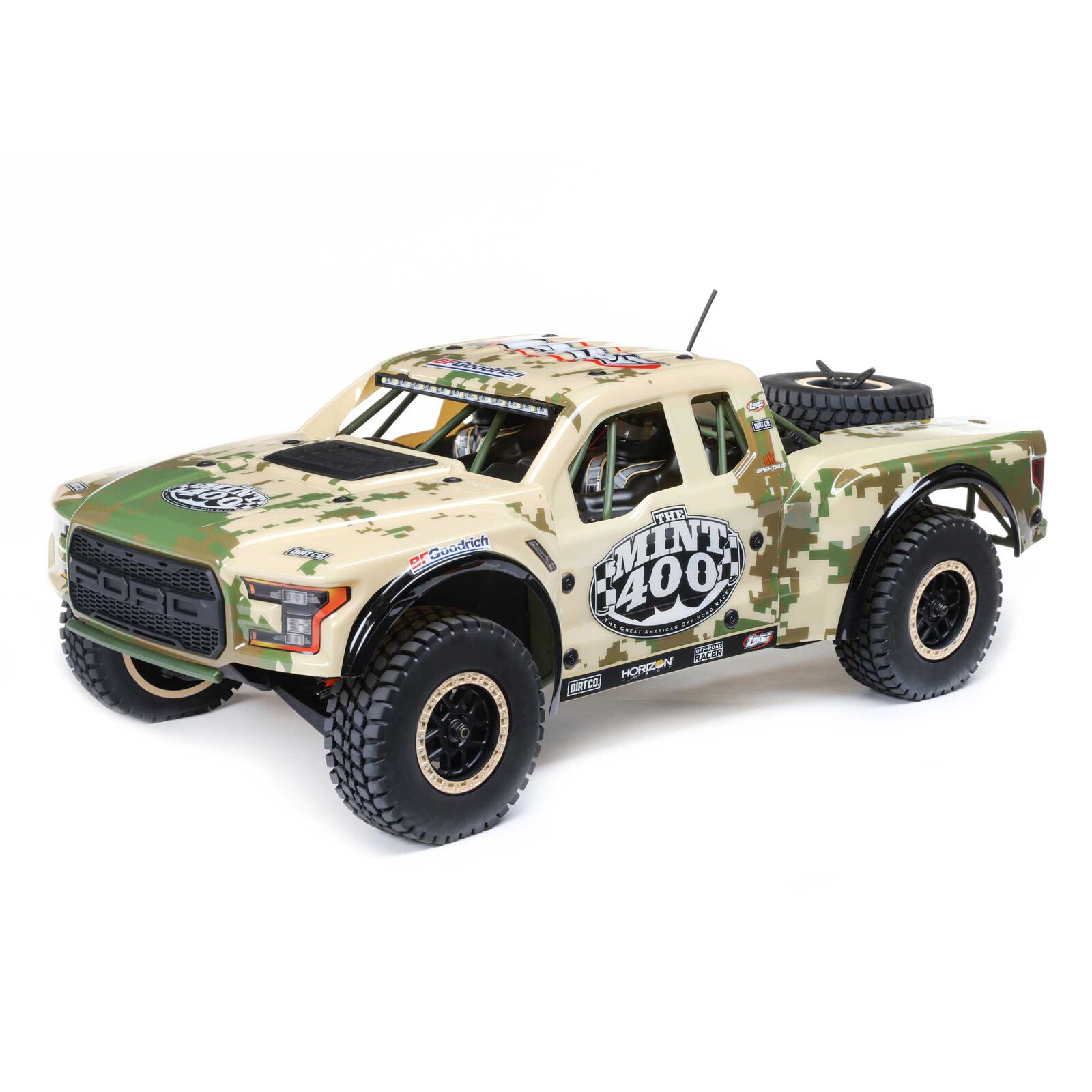 Losi LOS03048T1 - 1/10 Mint 400 Ford Raptor Baja Rey Limited Edition 4WD RTR, Tan