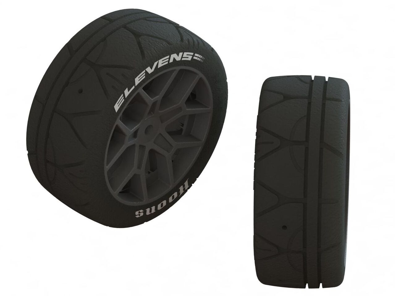 Arrma ARA550093 - dBoots ELEVENS 35/085 2.4 White Tire Set (Vendetta 3S BLX / Infraction MEGA)