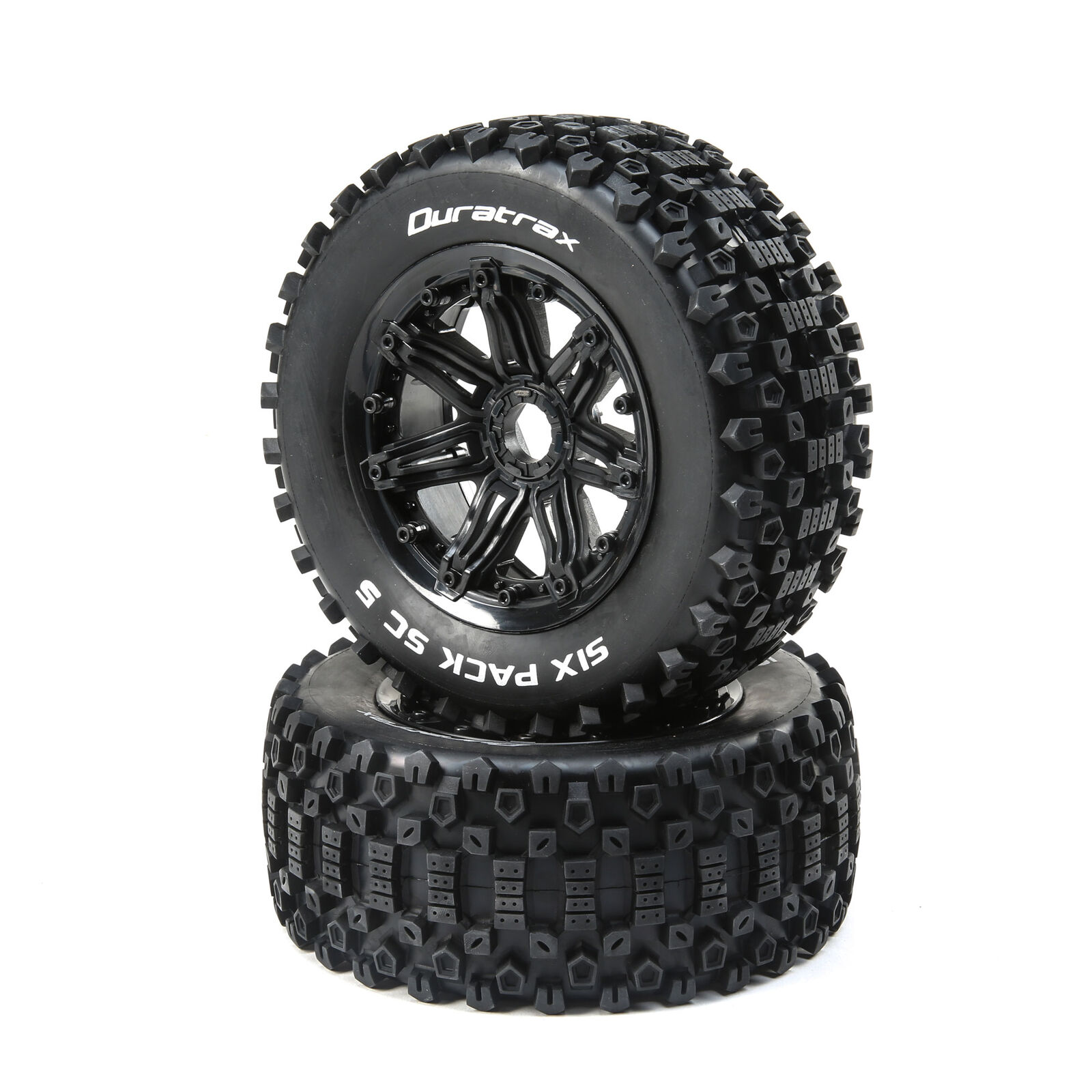 DuraTrax DTXC5034 - Six Pack 1/5 SC Sport Mounted Black Tires 24mm