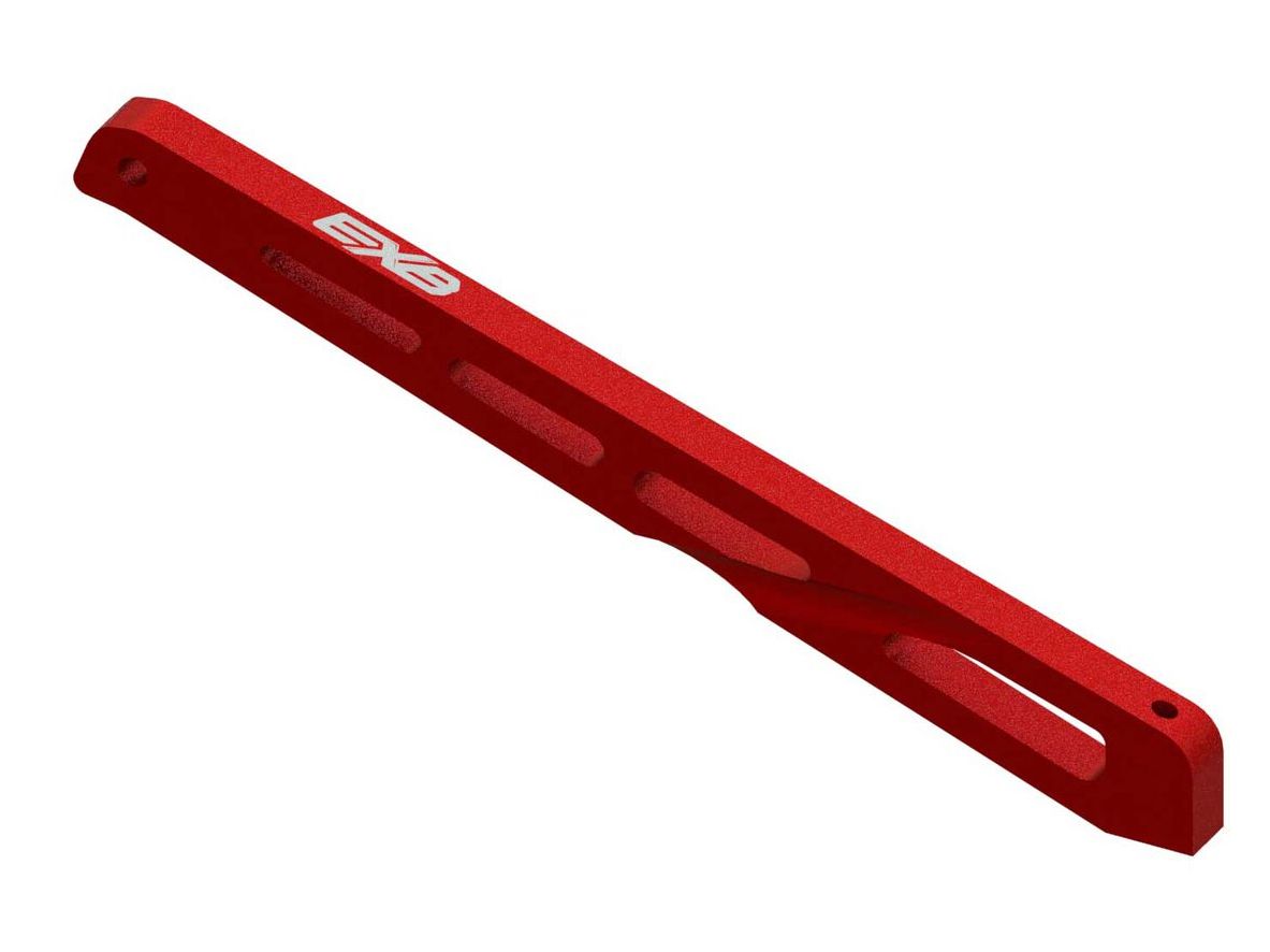 Arrma ARA320567 - Rear Center Aluminum Chassis Brace, 140mm Red (EXB)