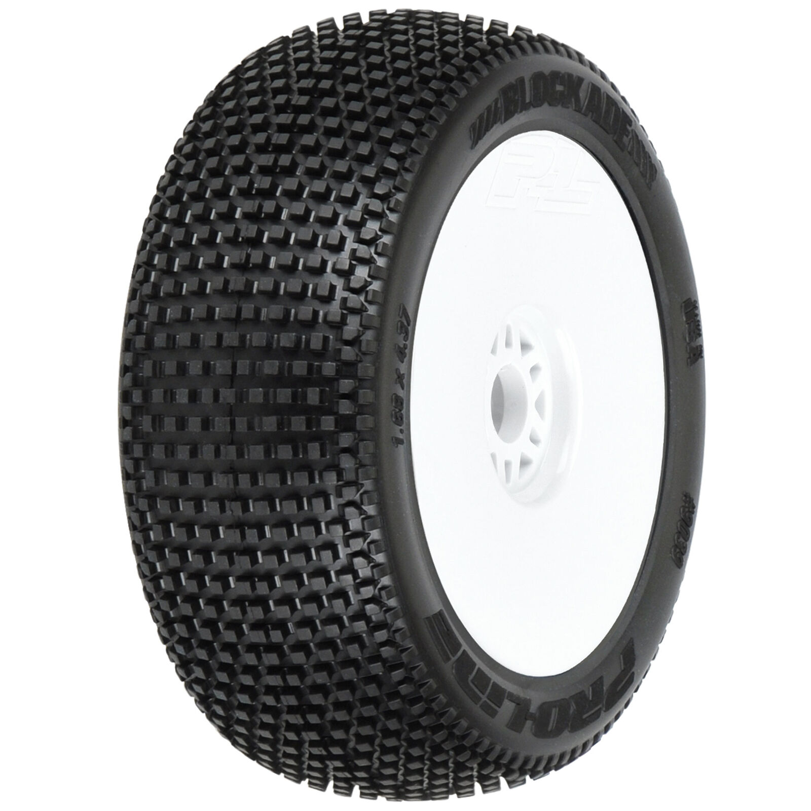 ProLine 9039-233 - 1/8 Blockade S3 Front/Rear Buggy Tires Mounted 17mm White